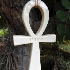 croix de vie égyptienne - Amulette Ankh égyptienne - Blanc