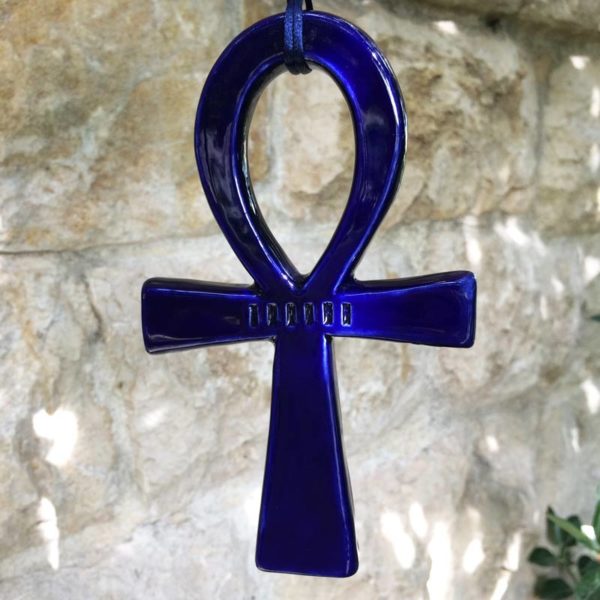 Talisman magique - croix de vie égyptienne - Amulette Ankh égyptienne - Bleu