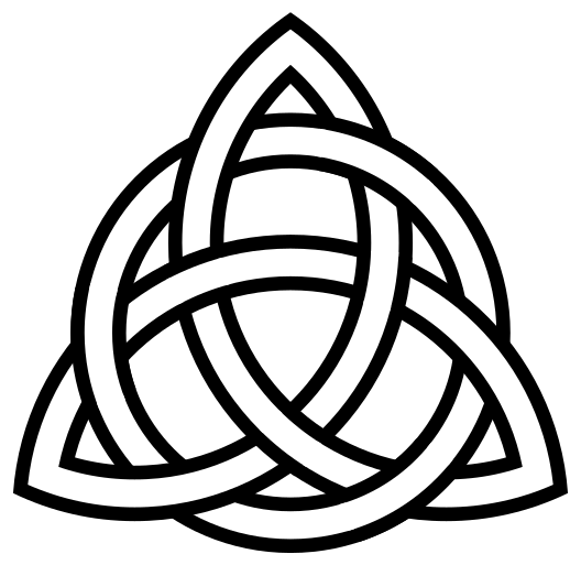 Triquetra celtique amulette en céramique