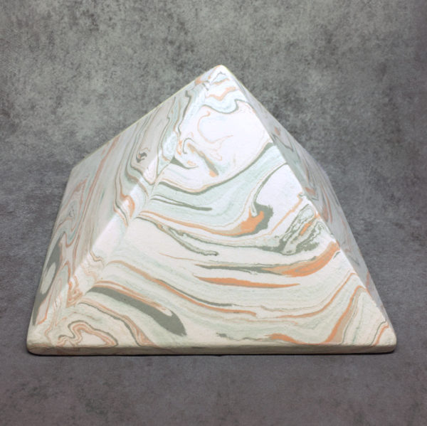 Pyramide nerikomi égyptienne en céramique - Pyramide énergétique (côté 14 cm)