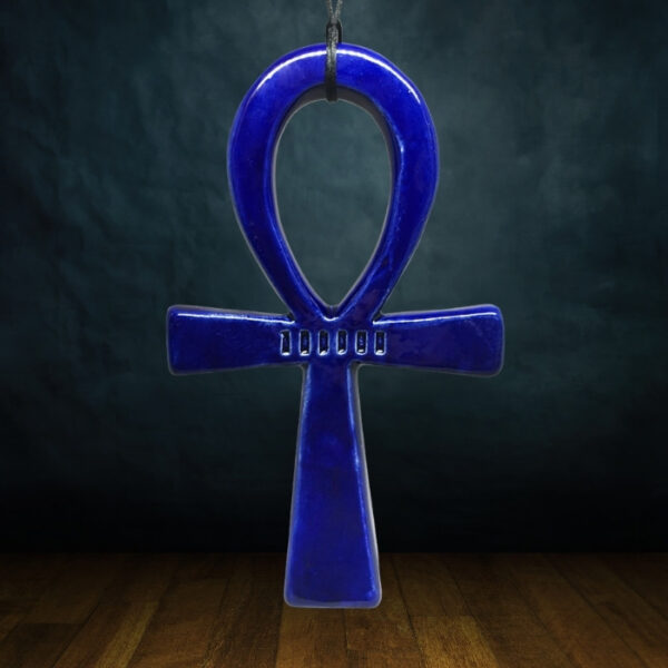Croix de vie égyptienne - Amulette Ankh égyptienne - Bleu