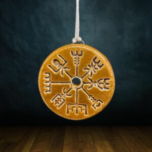 pendentif ceramique vegvisir caramel
