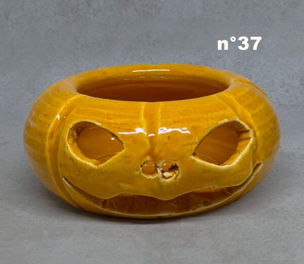 ABOOFAN Figurine Citrouille Céramique Décoration Halloween - Ornement Automne Intérieur