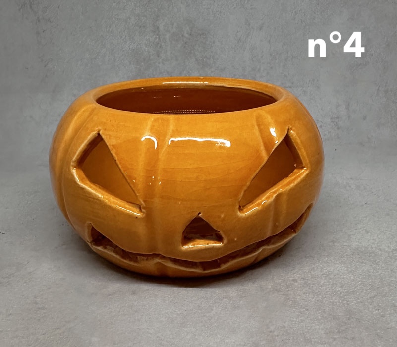 Photophore Halloween Citrouille En Céramique – Bougeoir à 3 Visages – Décoration De Table Effrayante Pour Fête, Jardin, Maison