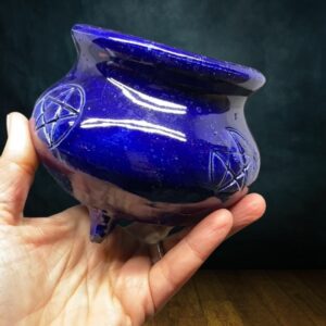 chaudron de sorcière en céramique fait main rituels wicca