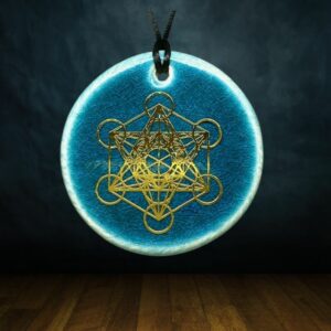 Pendentif Métatron en céramique fait main unisexe