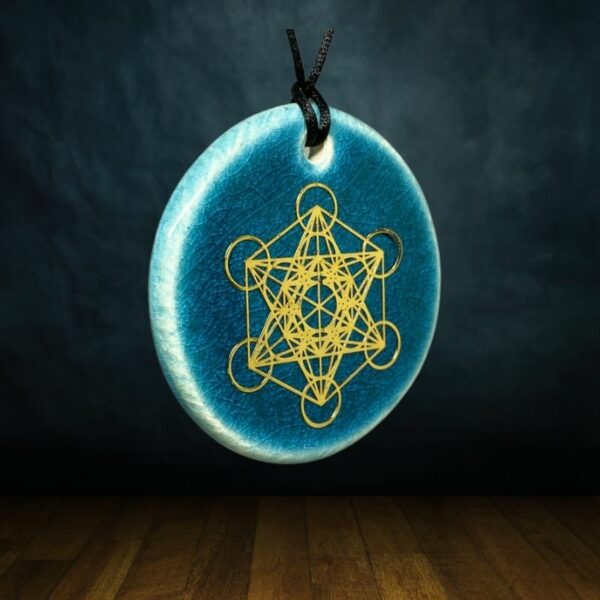 Pendentif Métatron en céramique fait main unisexe
