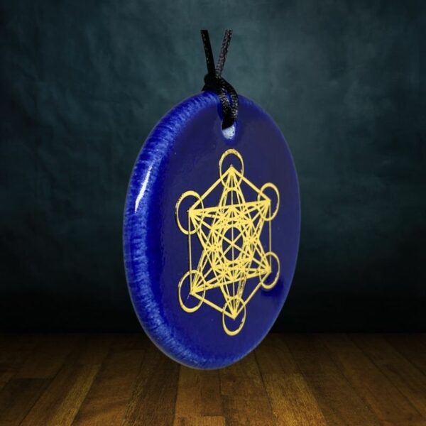 Pendentif Métatron en céramique fait main unisexe
