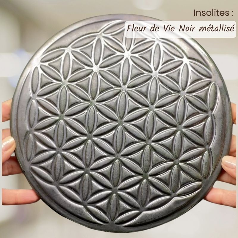 fleur de vie ceramique noir