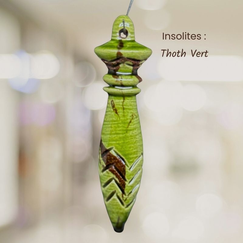 Pendule de Thoth céramique vert