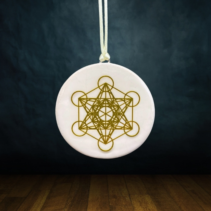 pendentif géométrie sacrée métatron blanc