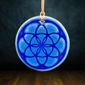 graine de vie céramique bleu