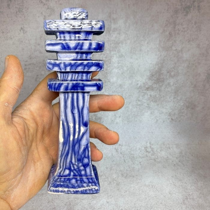 Pilier Djed Bleu céramique